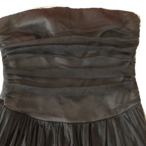 strapless black dress